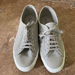 Superga gray shoes
